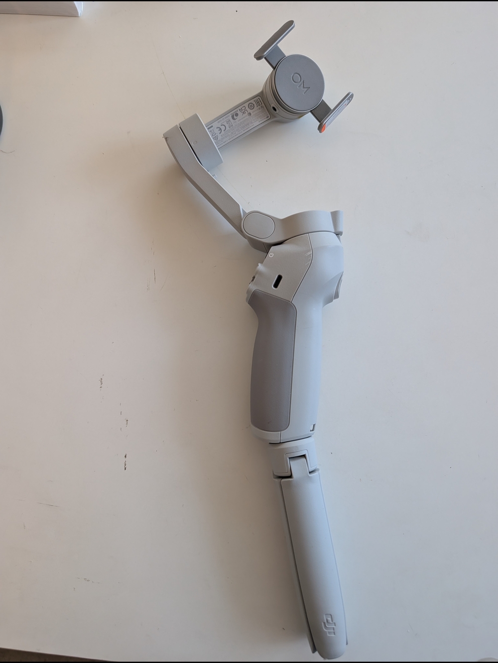 DJI Foldable Smartphone Gimbal Stabilizer - Light Gray and White